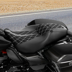 C.C. RIDER Touring Seat 2 up Seat Driver Passenger Seat Custom Motorcycle Seat For Harley Touring Electra Glide Street Glide Road Glide, 2008-2023