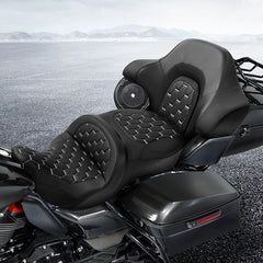 C.C. RIDER King Passenger Backrest King Touring Pack Trunk Backrest For Touring Road Glide Electra Glide Street Glide Road King, 2014-2025