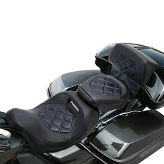 C.C. RIDER Razor Chopped Pack Trunk Backrest Passenger Backrest Pad Lattice Sititching For Harley Touring CVO Road Glide Street Glide Road King, 2014-2025