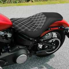 C.C. RIDER Softail Seat 2 up Double Diamond Stitch Driver And Passenger Seat Street Bob 114 FXBB 2018-2025