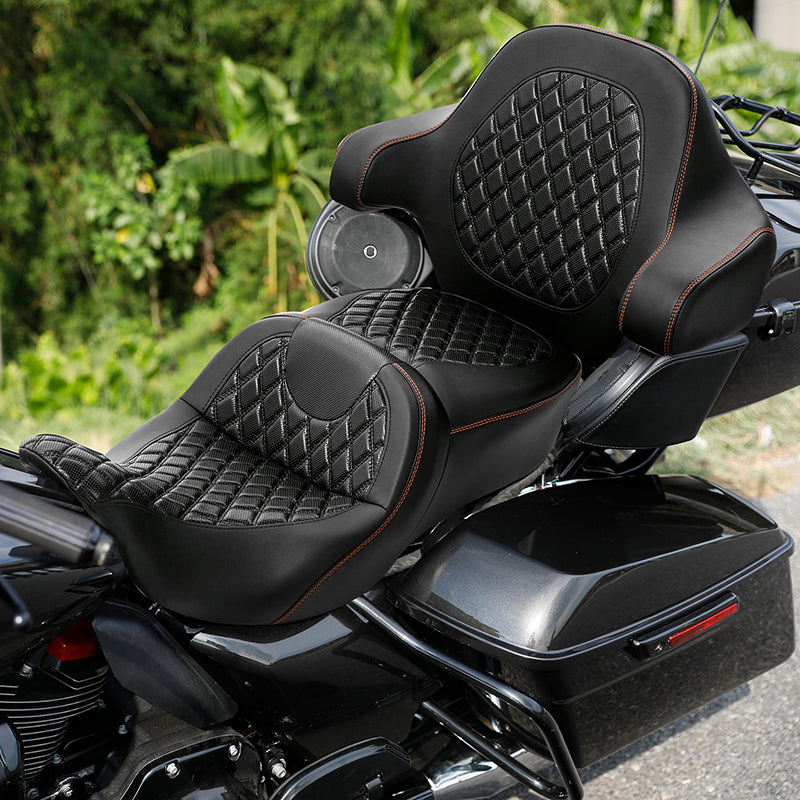 C.C. RIDER King Passenger Backrest King Touring Pack Trunk Backrest For Touring Road Glide Electra Glide Street Glide Road King, 2014-2025