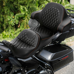 C.C. RIDER King Passenger Backrest King Touring Pack Trunk Backrest For Touring Road Glide Electra Glide Street Glide Road King, 2014-2025
