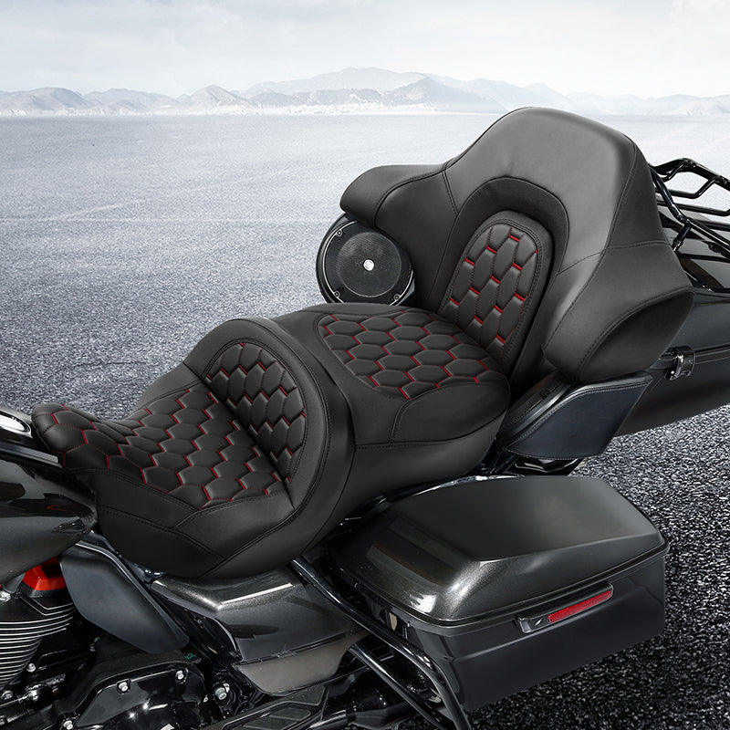 C.C. RIDER King Passenger Backrest King Touring Pack Trunk Backrest For Touring Road Glide Electra Glide Street Glide Road King, 2014-2025