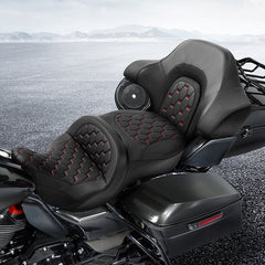 C.C. RIDER King Passenger Backrest King Touring Pack Trunk Backrest For Touring Road Glide Electra Glide Street Glide Road King, 2014-2025