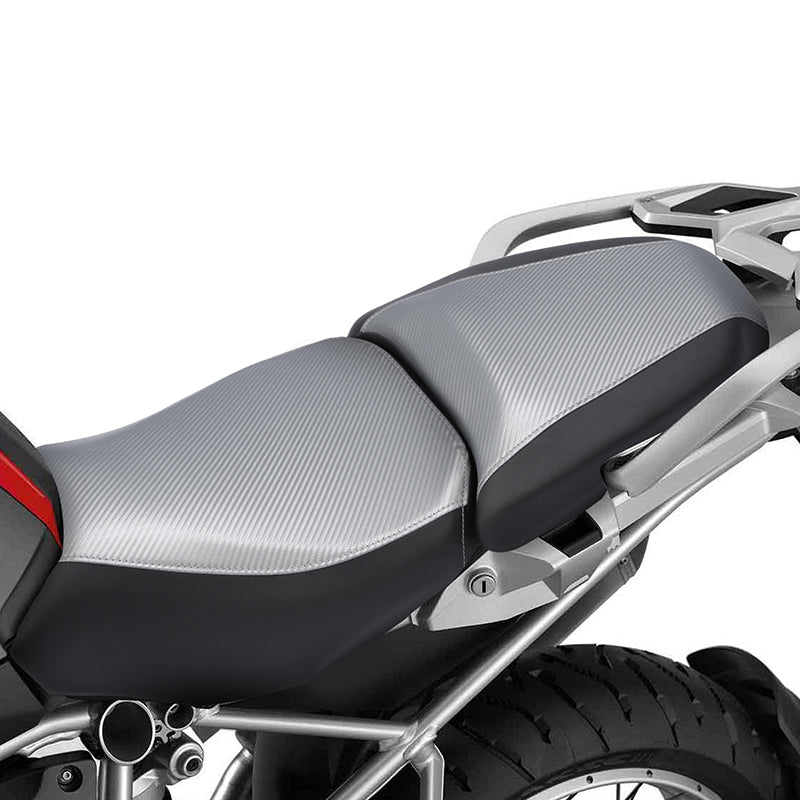 C.C. RIDER BMW R1200GS Seat Rider Passenger Seat Pillion Cushion With Sliver Carbon Fiber Fit For BMW R1200GS R1250GS Adventure, 2013-2024