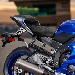 C.C. RIDER YZF R6 Front And Rear Seat Black Lattice Stitching For YAMAHA YZFR6 Black, 2017-2022