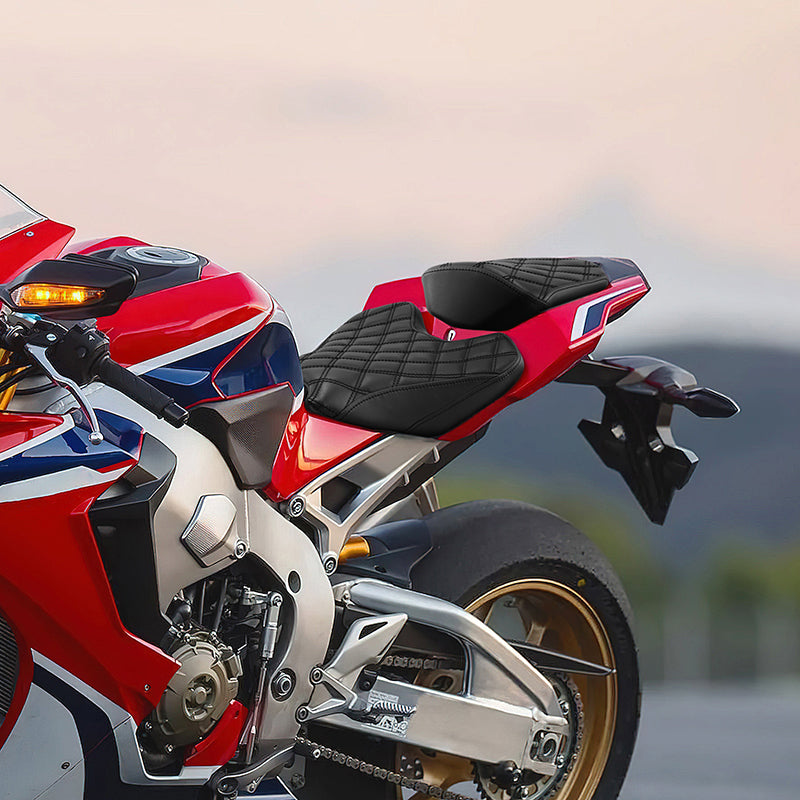 C.C. RIDER CBR1000RR Two Piece Seat Black Lattice For Honda CBR1000RR(SP), 2017-2025