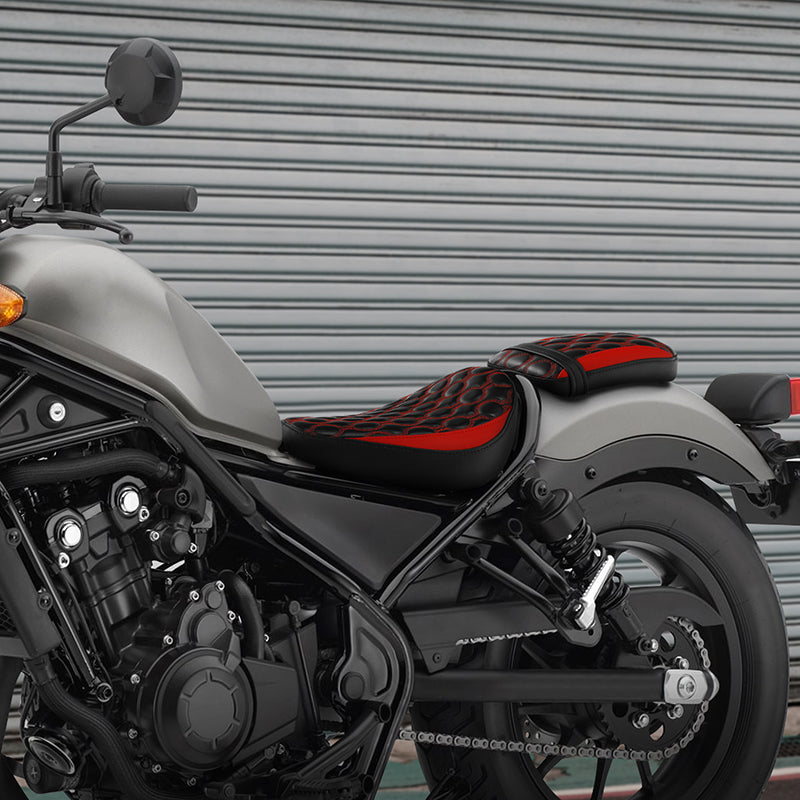 C.C. RIDER CM300 Front And Rear Seat Fit For Honda Rebel 300 CMX300 Red Circles, 2017-2024