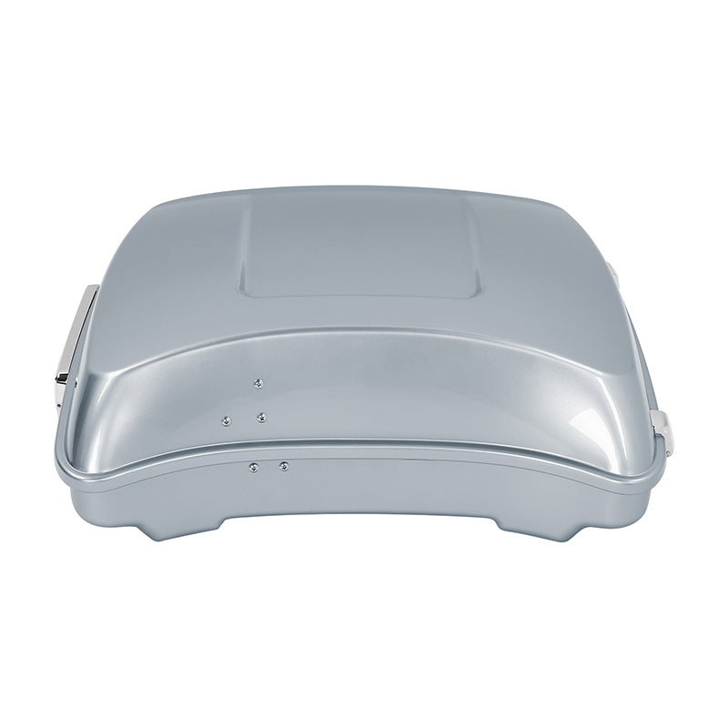 HR3 Barracuda Silver 5.5" Razor Style Touring Trunk Luggage For 14-24 Touring