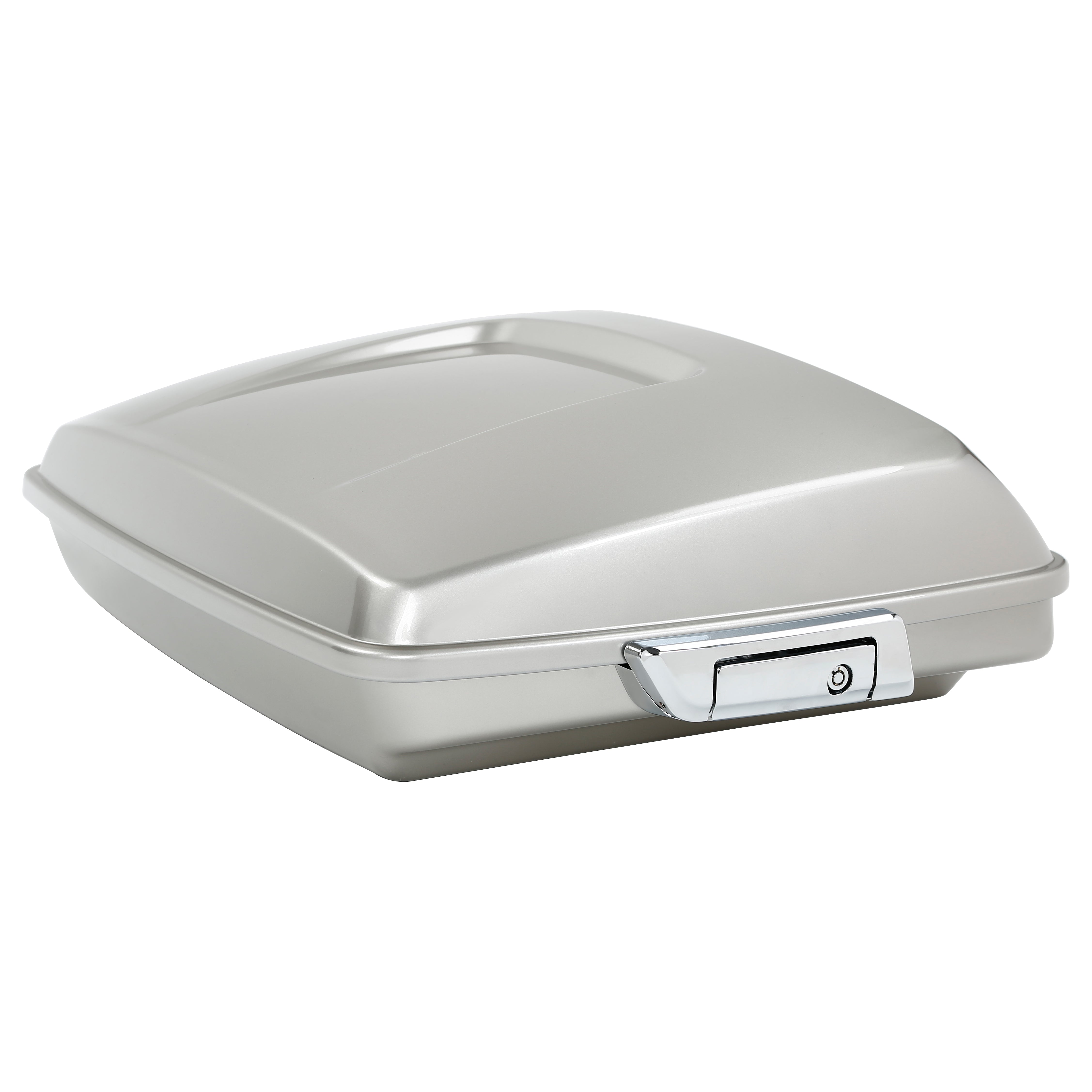 HR3 Silver Fortune 5.5" Razor Style Touring Trunk Luggage For 14-24 Harley Touring