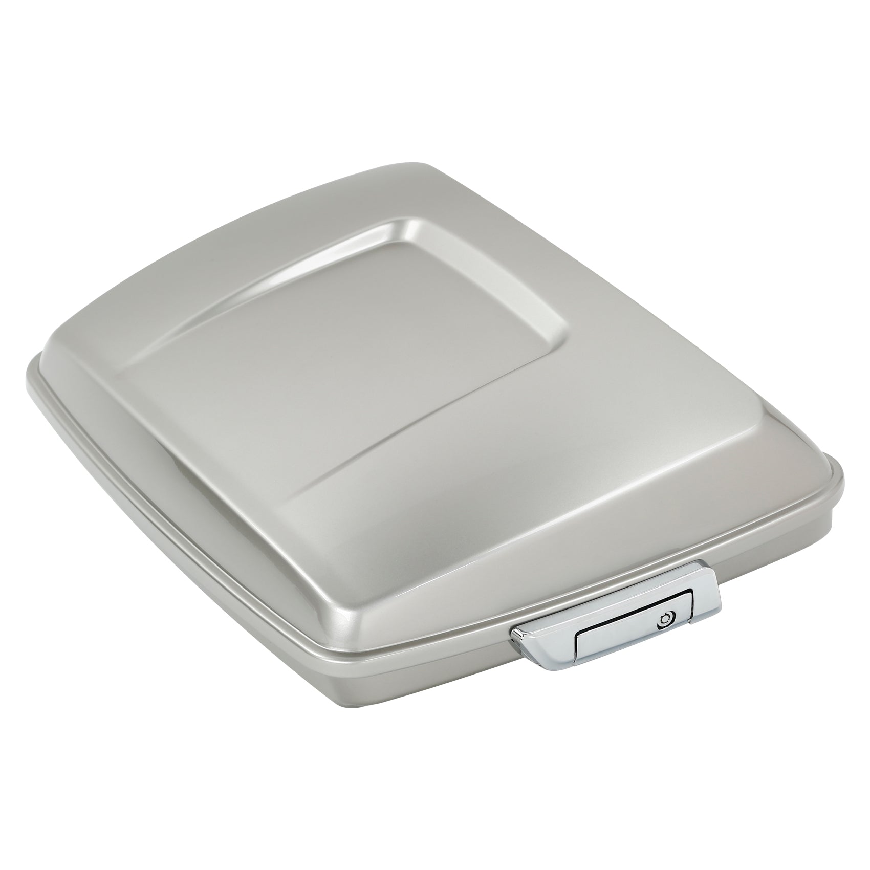 HR3 Silver Fortune 5.5" Razor Style Touring Trunk Luggage For 14-24 Harley Touring