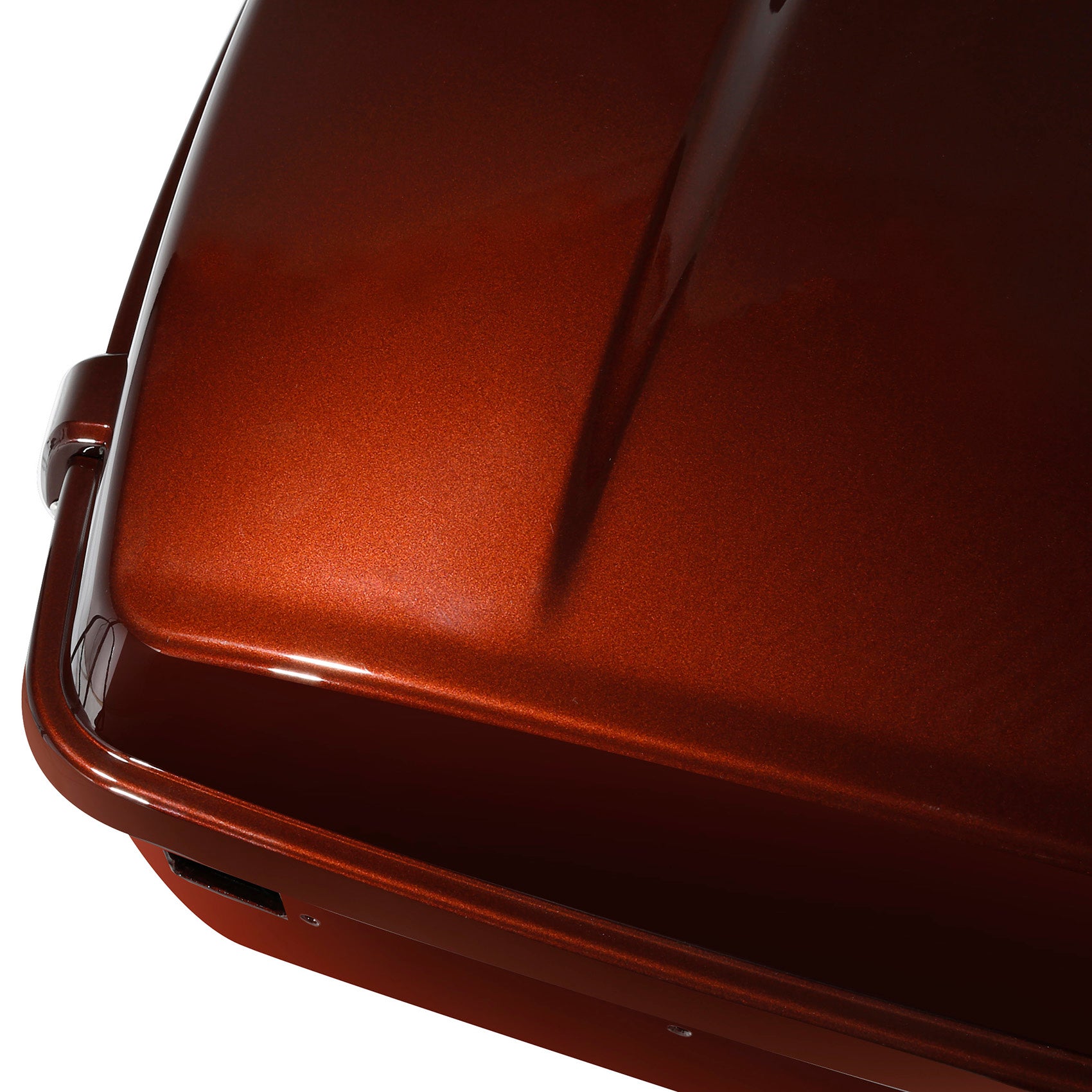 HR3 Auburn Sunglo & Black Hole With Rich Bourbon King Size Touring Trunk Luggage with Speaker Cut Outs For 14-24 Harley Touring