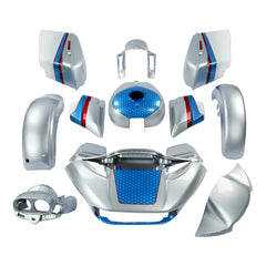 HR3 White Flake Fade Complete Body Fairing Kit For Harley CVO Road Glide FLTRXSE 15-23