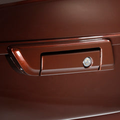 HR3 Auburn Sunglo & Black Hole With Rich Bourbon King Size Touring Trunk Luggage with Speaker Cut Outs For 14-24 Harley Touring