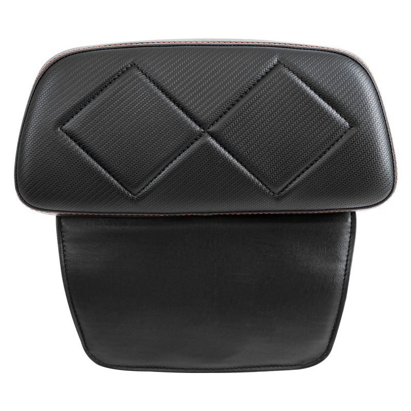 C.C. RIDER Razor Chopped Pack Trunk Backrest Passenger Red Backrest Pad For Harley Touring CVO Road Glide Electra Glide Road King, 2014-2025