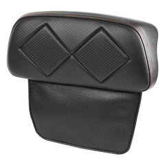 C.C. RIDER Razor Chopped Pack Trunk Backrest Passenger Red Backrest Pad For Harley Touring CVO Road Glide Electra Glide Road King, 2014-2025