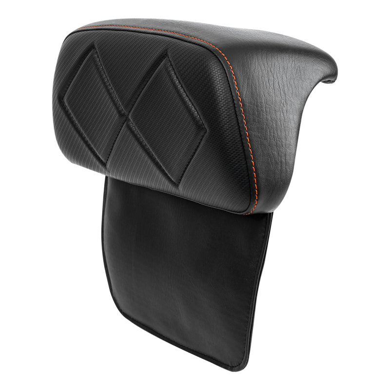 C.C. RIDER Razor Chopped Pack Trunk Backrest Passenger Red Backrest Pad For Harley Touring CVO Road Glide Electra Glide Road King, 2014-2025
