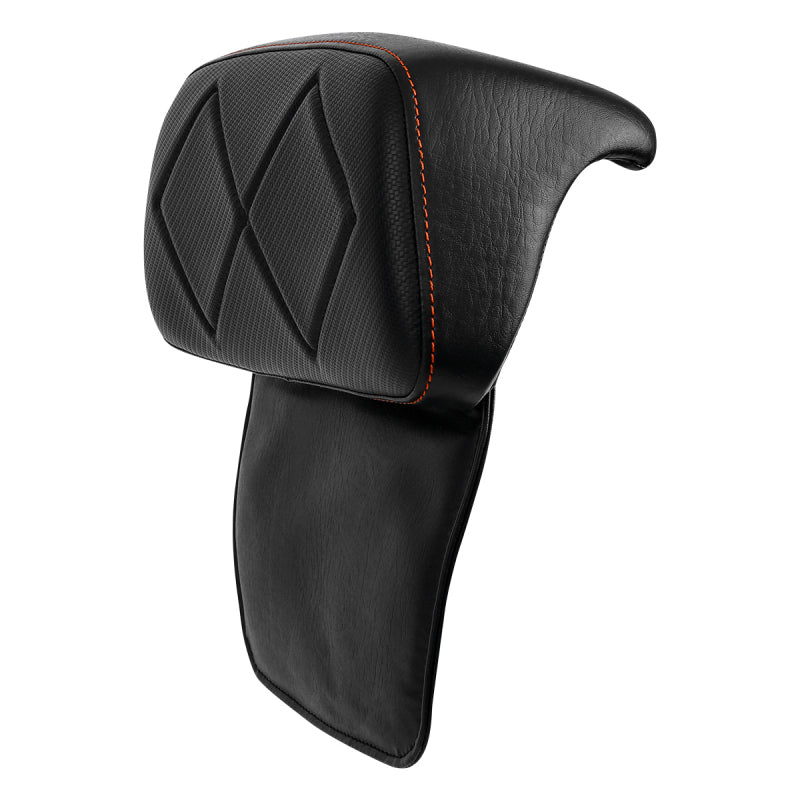 C.C. RIDER Razor Chopped Pack Trunk Backrest Passenger Red Backrest Pad For Harley Touring CVO Road Glide Electra Glide Road King, 2014-2025