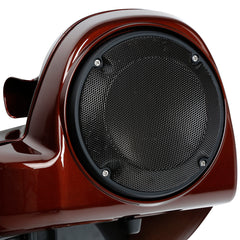 HR3 Auburn Brown & Black & Industrial Gray Vented Lower Fairing Kit with 6.5" Speaker Pods For Harley Touring models 2014-2024