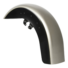 HR3 SILVER FORTUNE / BLACK TEMPEST Motorcycle 18" Wide Tire Front Mudguard Fender For Harley Touring Models 2014-2023