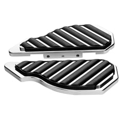 Tour Ease Chrome Black Passenger Floorboards Footboard Kit Fit For Harley Touring Softail
