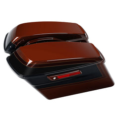 HR3 Auburn Sunglo & Black Hole With Rich Bourbon Hard Saddlebags (Regular)For 14-23 Harley Touring
