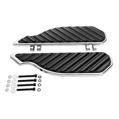 Tour Ease Chrome Black Rider Floorboards Footboard Fit For Harley Touring 86+Softail 86-17