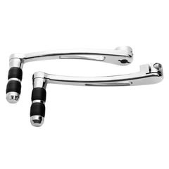 Custom Chrome Splined Heel Toe Shifter Levers Pegs Chrome Fit For Harley Touring Softail Trike