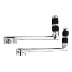 Custom Chrome Splined Heel Toe Shifter Levers Pegs Chrome Fit For Harley Touring Softail Trike