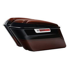 HR3 Auburn Sunglo & Black Hole With Rich Bourbon Hard Saddlebags (Regular)For 14-23 Harley Touring