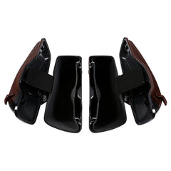 HR3 Auburn Sunglo & Black Hole With Rich Bourbon Hard Saddlebags (Regular)For 14-23 Harley Touring
