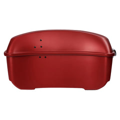 HR3 Wicked Red Denim 13.7" King Size Touring Trunk Luggage For 14-24 Harley Touring
