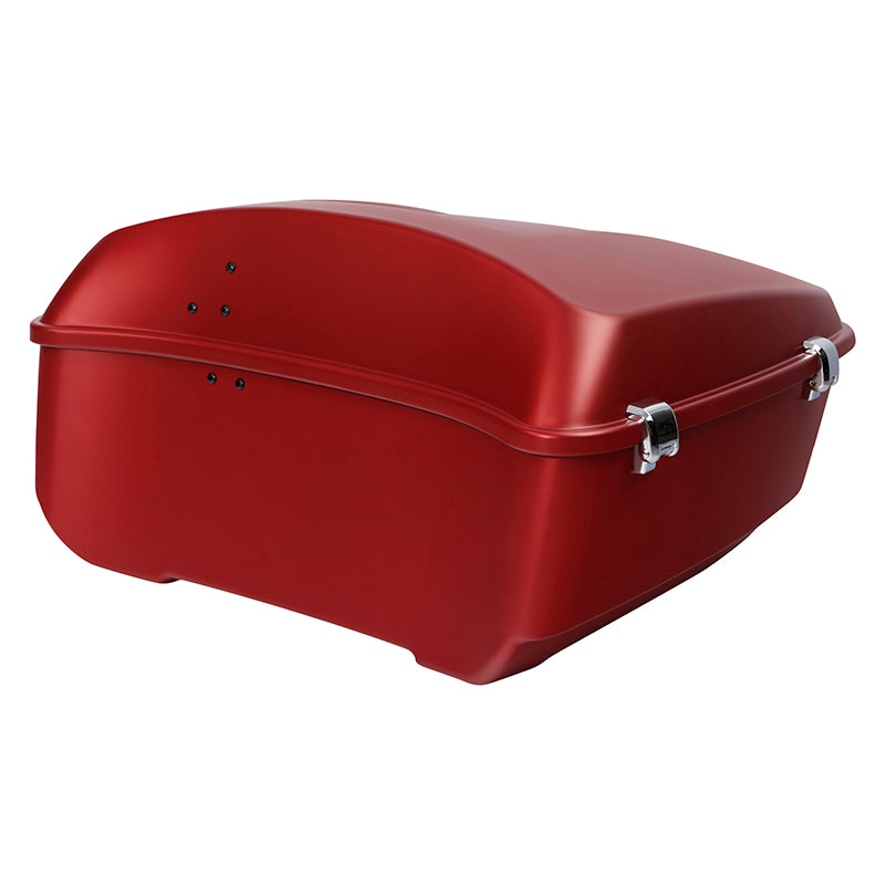 HR3 Wicked Red Denim 13.7" King Size Touring Trunk Luggage For 14-24 Harley Touring