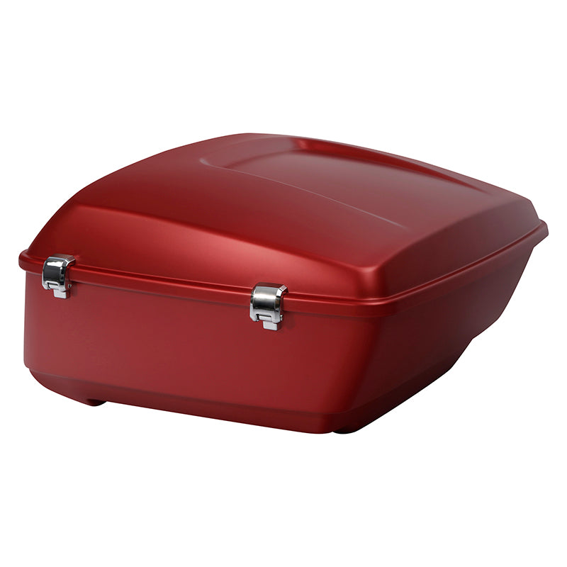 HR3 Wicked Red Denim 13.7" King Size Touring Trunk Luggage For 14-24 Harley Touring