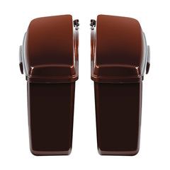 HR3 Auburn Sunglo & Black Hole With Rich Bourbon Hard Saddlebags (Regular)For 14-23 Harley Touring