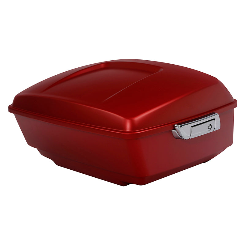 HR3 Wicked Red Denim 13.7" King Size Touring Trunk Luggage For 14-24 Harley Touring