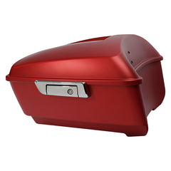 HR3 Wicked Red Denim 13.7" King Size Touring Trunk Luggage For 14-24 Harley Touring