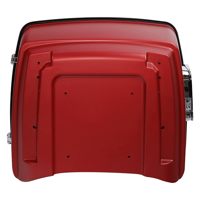 HR3 Wicked Red Denim 13.7" King Size Touring Trunk Luggage For 14-24 Harley Touring