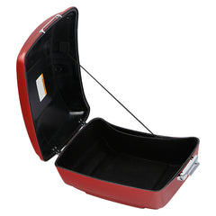 HR3 Wicked Red Denim 13.7" King Size Touring Trunk Luggage For 14-24 Harley Touring