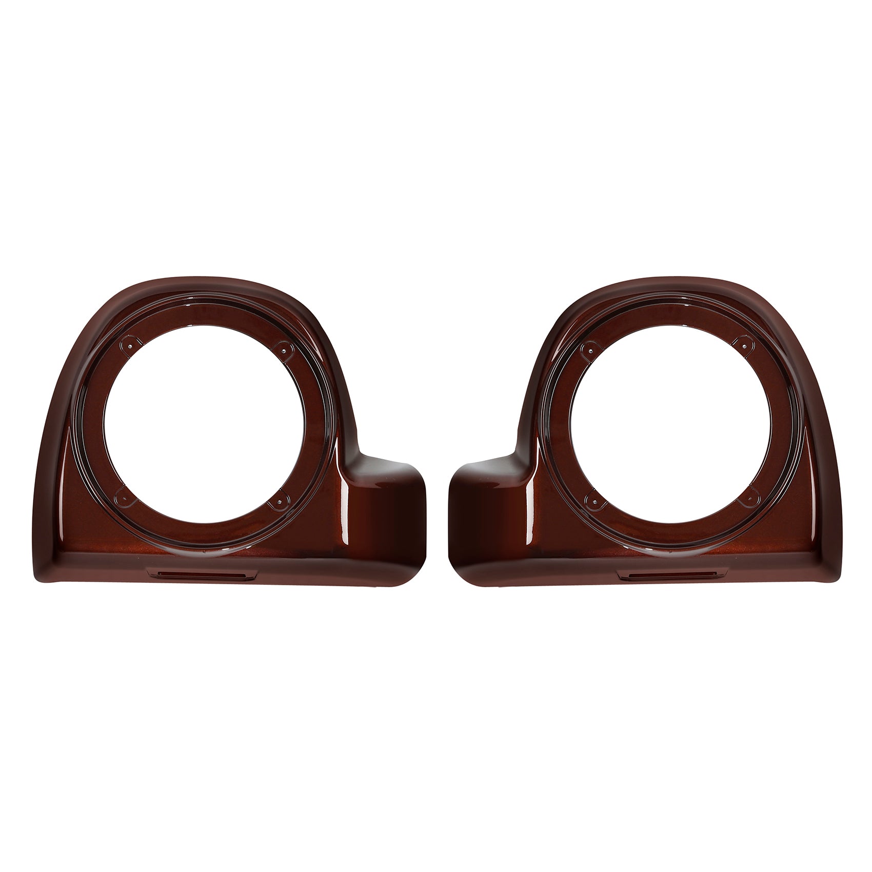 HR3 Auburn Sunglo & Black Hole With Rich Bourbon Lower Fairing Speaker Pods For Harley Touring Models 2014-2024