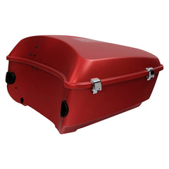 HR3 Wicked Red Denim King Size Touring Trunk Luggage with Speaker Cut Outs For 14-24 Harley Touring
