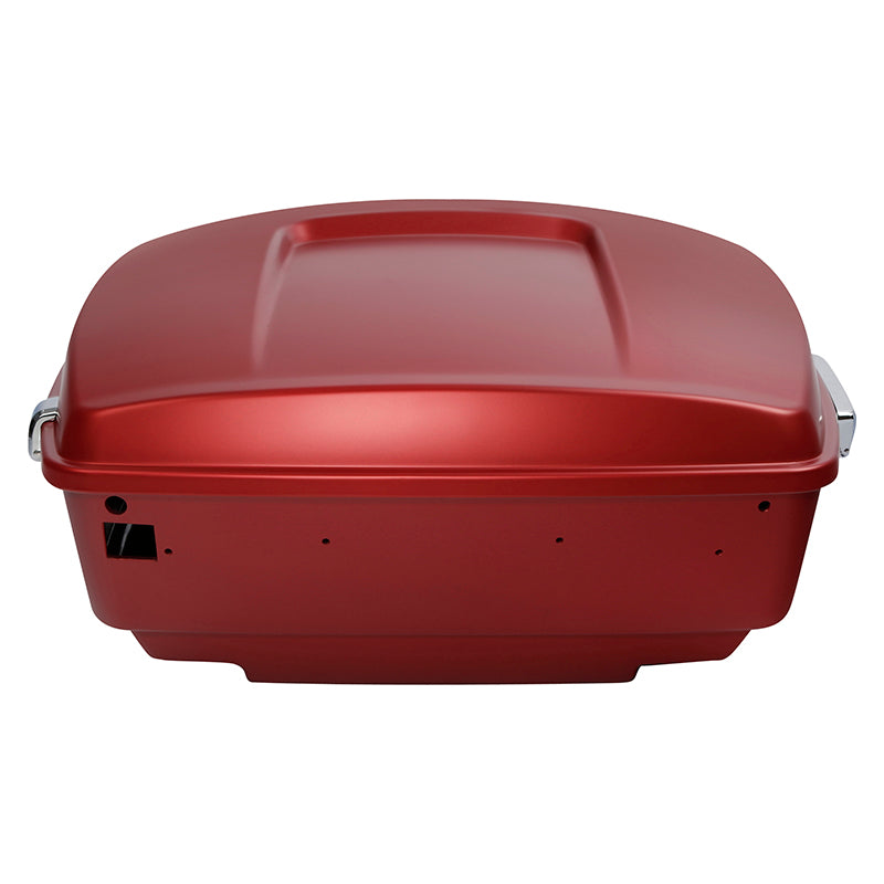 HR3 Wicked Red Denim King Size Touring Trunk Luggage with Speaker Cut Outs For 14-24 Harley Touring