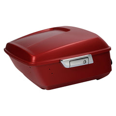 HR3 Wicked Red Denim King Size Touring Trunk Luggage with Speaker Cut Outs For 14-24 Harley Touring
