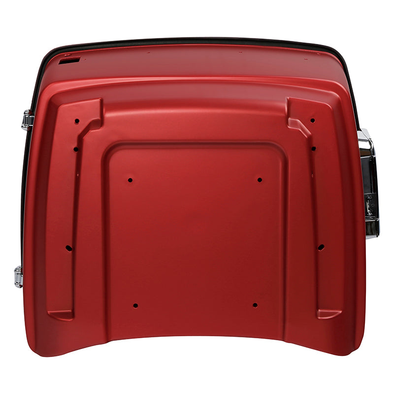 HR3 Wicked Red Denim King Size Touring Trunk Luggage with Speaker Cut Outs For 14-24 Harley Touring
