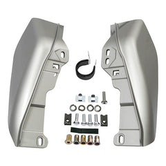 HR3 Silver Fortune / Black Tempest Mid Frame Air Heat Deflectors For Harley Touring and Trike Models 09-24