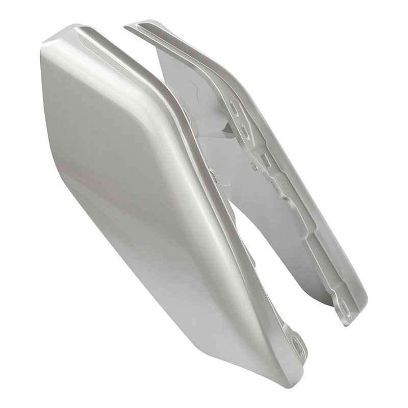 HR3 Silver Fortune / Black Tempest Mid Frame Air Heat Deflectors For Harley Touring and Trike Models 09-24