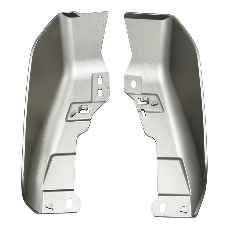 HR3 Silver Fortune / Black Tempest Mid Frame Air Heat Deflectors For Harley Touring and Trike Models 09-24
