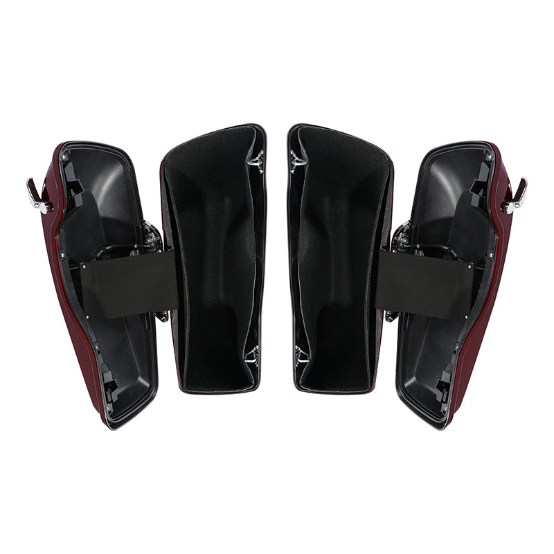 HR3 Mysterious Red Sunglo/ Velocity Red Sunglo Hard Saddlebags (Regular) For 14-23 Harley Touring