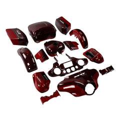 HR3 Mysterious Red Sunglo / Velocity Red Sunglo Complete Body Fairing Kit For Harley Ultra Limited FLHTK 14-23