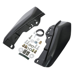 HR3 Black Tempest Mid Frame Air Heat Deflectors For Harley Touring and Trike Models 09-24
